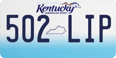 KY license plate 502LIP