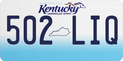 KY license plate 502LIQ