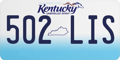 KY license plate 502LIS