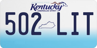 KY license plate 502LIT