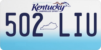 KY license plate 502LIU