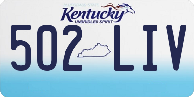KY license plate 502LIV