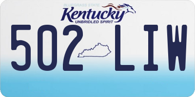 KY license plate 502LIW
