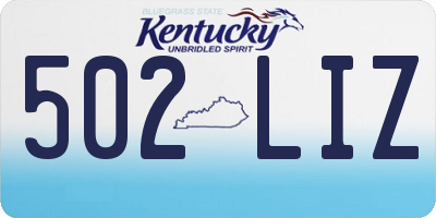 KY license plate 502LIZ