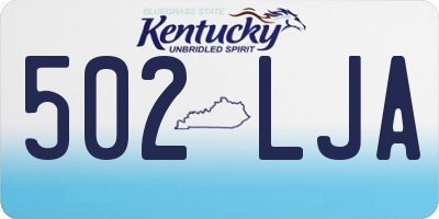KY license plate 502LJA