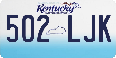 KY license plate 502LJK