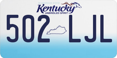 KY license plate 502LJL