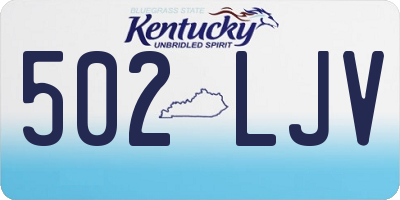 KY license plate 502LJV
