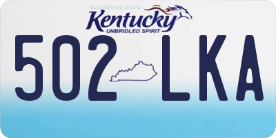 KY license plate 502LKA