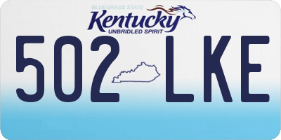 KY license plate 502LKE