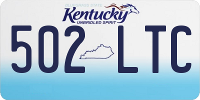 KY license plate 502LTC