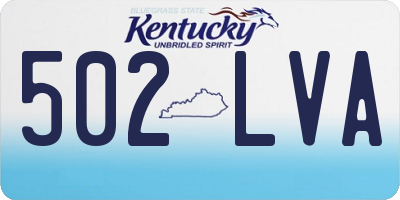 KY license plate 502LVA