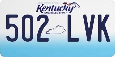 KY license plate 502LVK