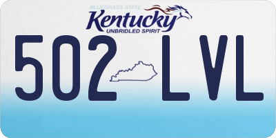 KY license plate 502LVL