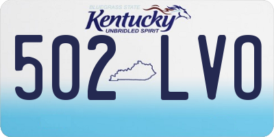 KY license plate 502LVO