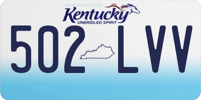 KY license plate 502LVV
