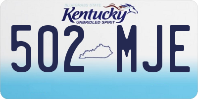 KY license plate 502MJE