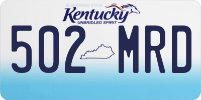 KY license plate 502MRD