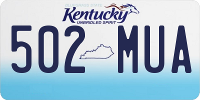 KY license plate 502MUA
