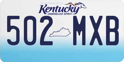 KY license plate 502MXB