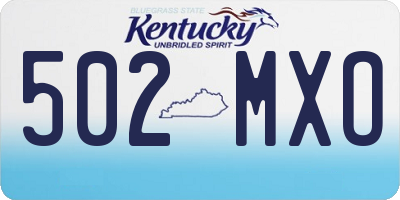 KY license plate 502MXO
