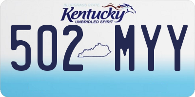 KY license plate 502MYY