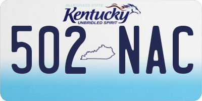 KY license plate 502NAC