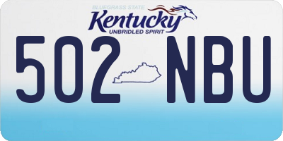 KY license plate 502NBU