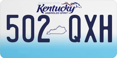 KY license plate 502QXH