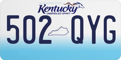 KY license plate 502QYG