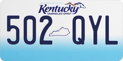 KY license plate 502QYL