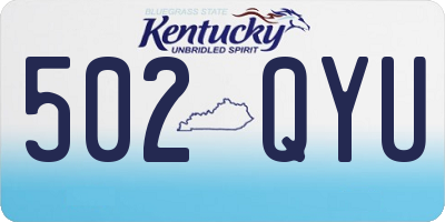 KY license plate 502QYU