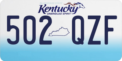 KY license plate 502QZF