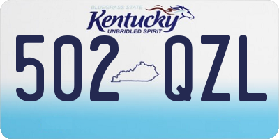KY license plate 502QZL