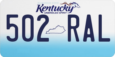 KY license plate 502RAL