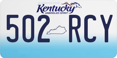 KY license plate 502RCY