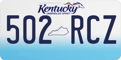 KY license plate 502RCZ