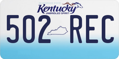 KY license plate 502REC