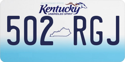 KY license plate 502RGJ