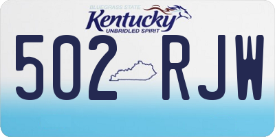 KY license plate 502RJW