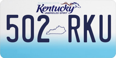 KY license plate 502RKU