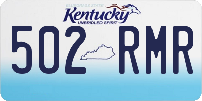 KY license plate 502RMR