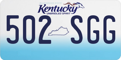 KY license plate 502SGG
