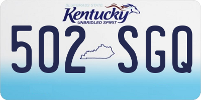 KY license plate 502SGQ