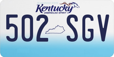 KY license plate 502SGV