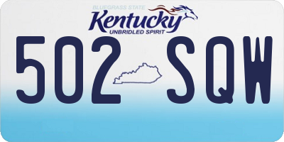 KY license plate 502SQW