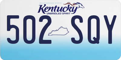 KY license plate 502SQY