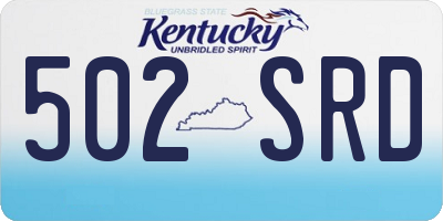 KY license plate 502SRD