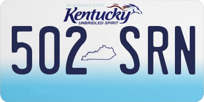 KY license plate 502SRN