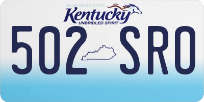 KY license plate 502SRO